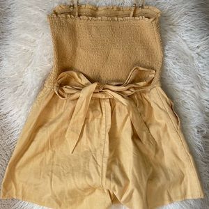 NWT Abercrombie and Fitch Yellow Smocked Romper